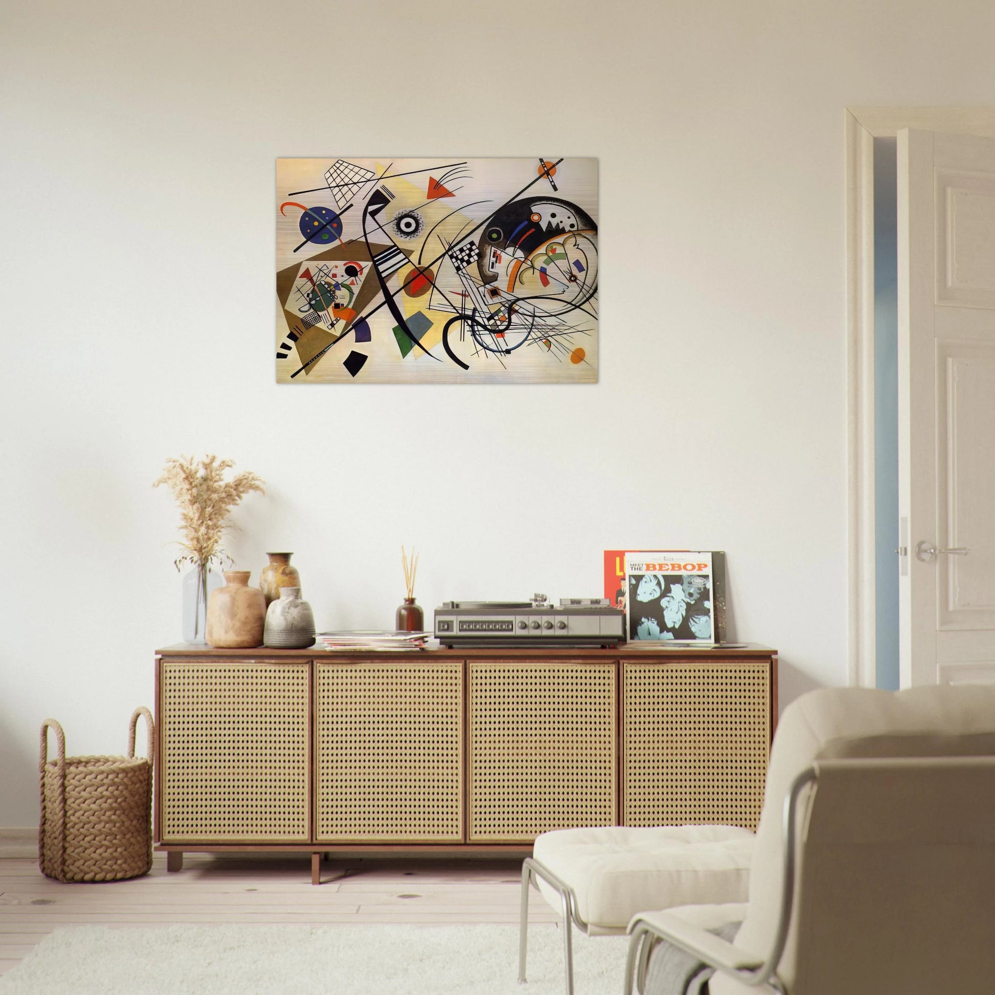 TRANSVERSE LINE 1923 - Wassily Kandinsky Brushed Aluminum Print - 70x100 cm / 28x40 inches | Wassily Kandinsky Aluminum Print | Wassily Kandinsky Prints