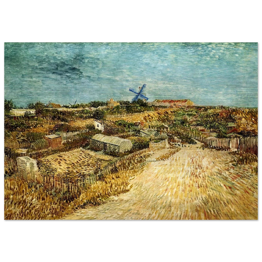 Vegetable Gardens in Montmartre - Vincent van Gogh Brushed Aluminum Print - 70x100 cm / 28x40 inches | Vincent van Gogh Aluminum Print | Vincent van Gogh Prints