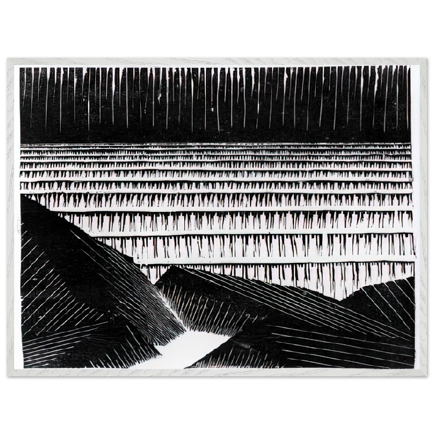 MC Escher - ESCHER (4) Wall Art - 60x80 cm / 24x32 inches - Premium Wooden Framed Poster With Fine Art Paper - Black frame