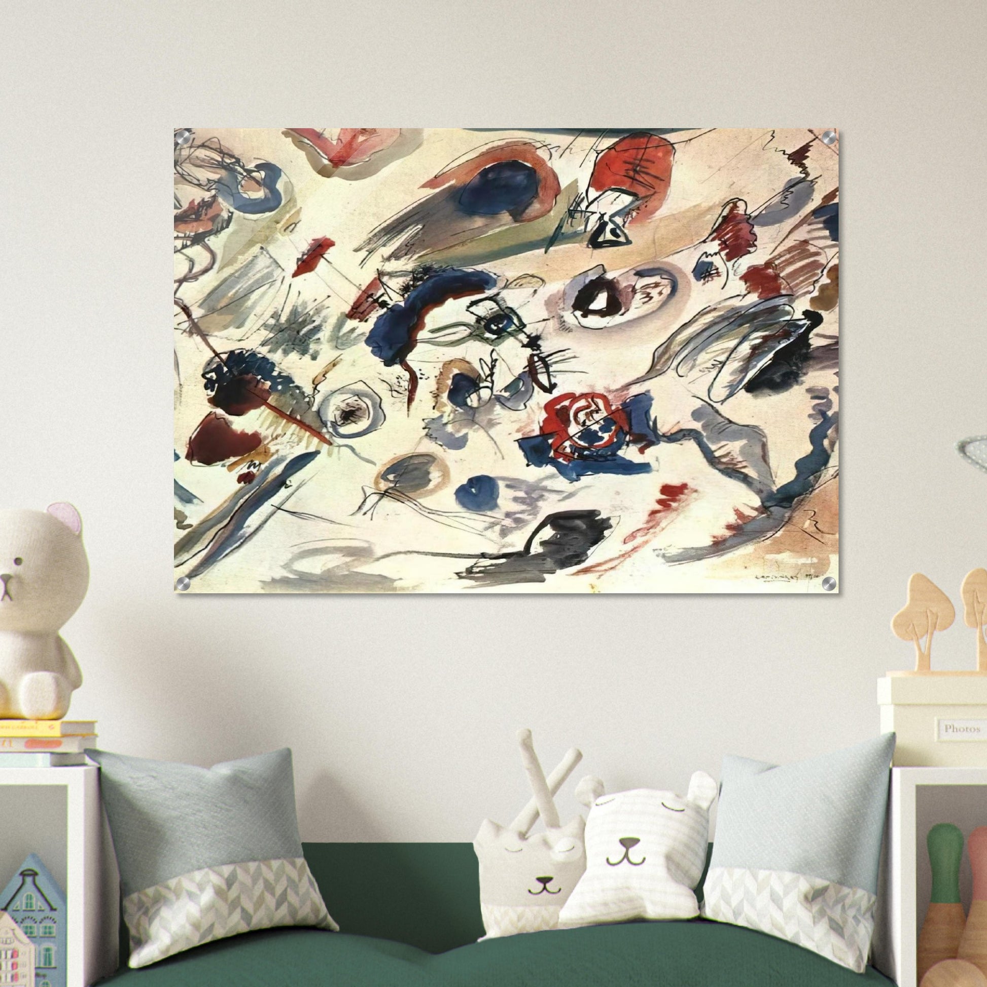 FIRST ABSTRACT WATERCOLOR 1910 - Wassily Kandinsky Acrylic Print - 70x100 cm / 28x40″ inches | Wassily Kandinsky Wall Art | Wassily Kandinsky Prints