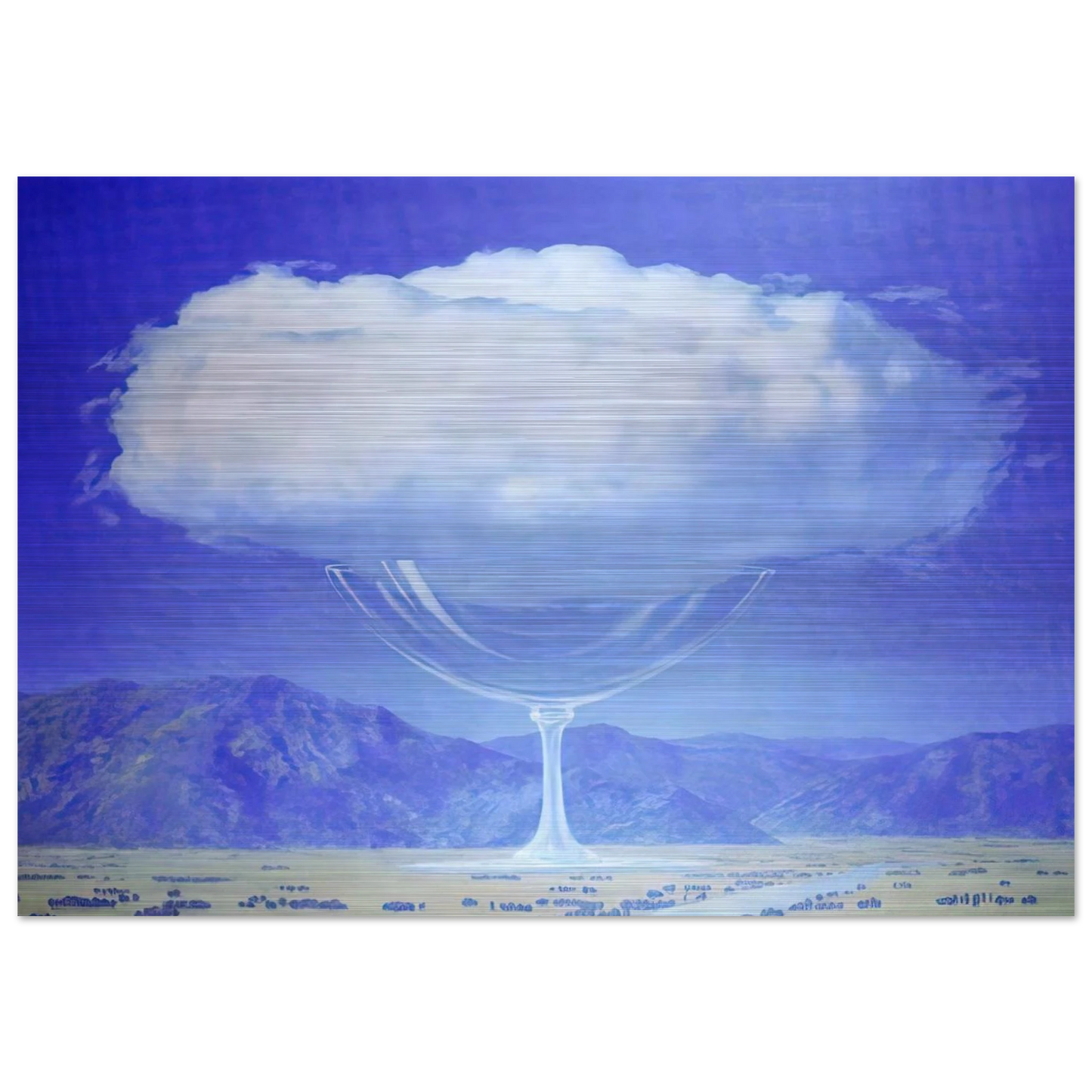 THE HEARTSTRINGS 1960 - Rene Magritte Brushed Aluminum Print - 70x100 cm / 28x40 inches | Rene Magritte Aluminum Print | Rene Magritte Prints