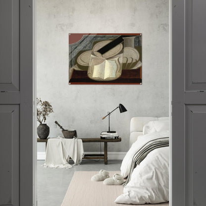 BOOK AND GUITAR 1925 - Juan Gris Acrylic Print - 70x100 cm / 28x40″ inches | Juan Gris Wall Art | Juan Gris Prints