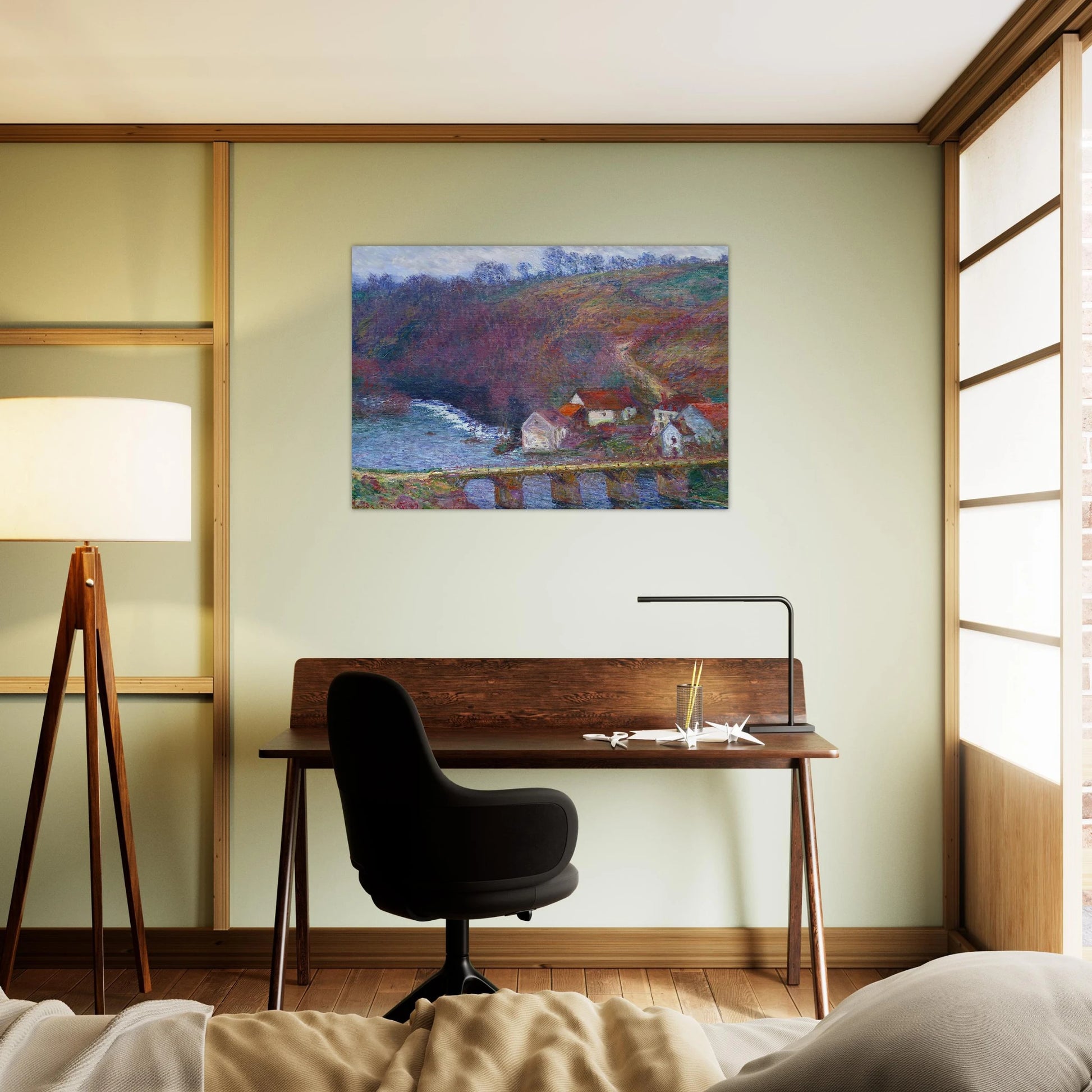 The Grande Creuse by the Bridge at Vervy - claude monet Brushed Aluminum Print - 70x100 cm / 28x40 inches | claude monet Aluminum Print | claude monet Prints