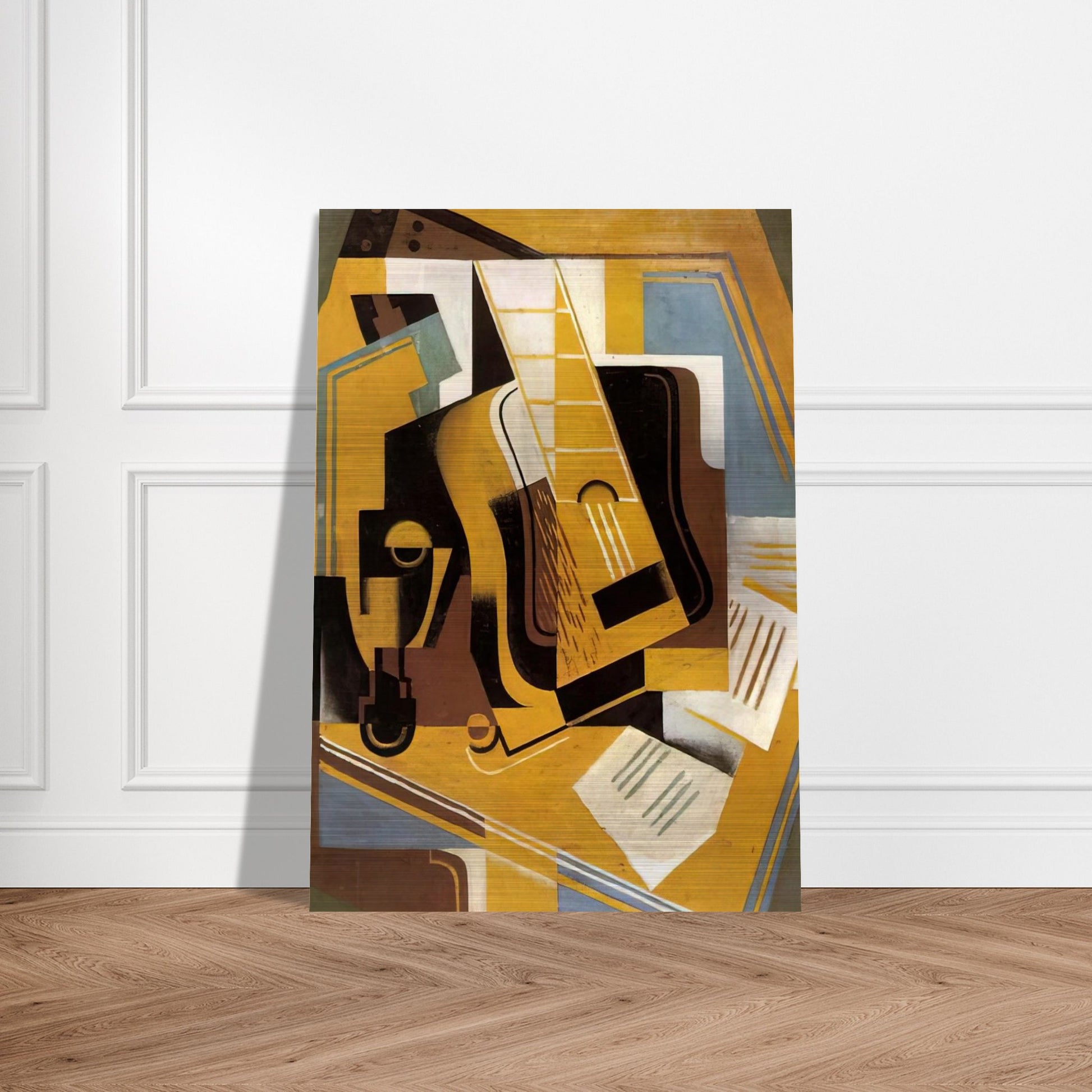 PHOTOGRAPH OF THE GUITAR 1918 - Juan Gris Brushed Aluminum Print - 70x100 cm / 28x40 inches | Juan Gris Aluminum Print | Juan Gris Prints