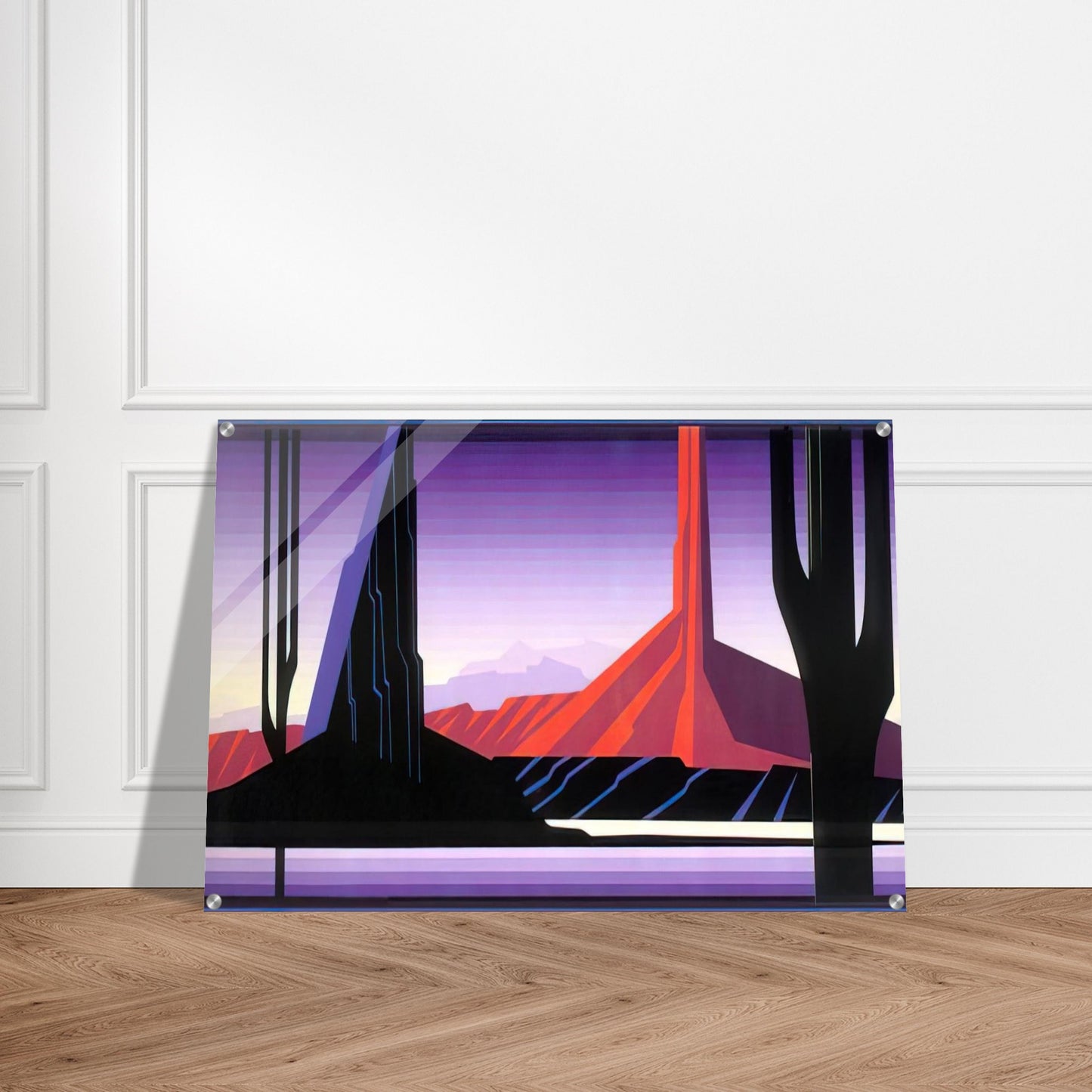 Beneath A Silent Sky - Eyvind Earle Acrylic Print - 70x100 cm / 28x40″ inches | Eyvind Earle Wall Art | Eyvind Earle Prints