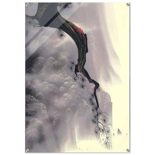 Through the Fog - Eyvind Earle Acrylic Print - 70x100 cm / 28x40″ inches