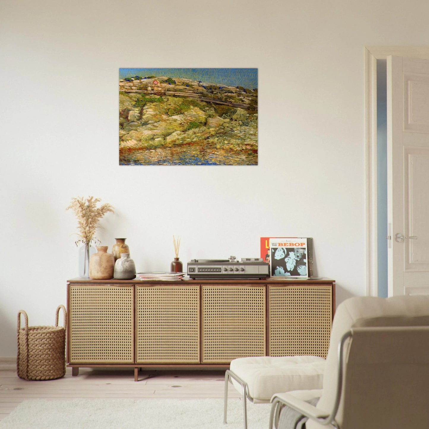 Walk Around the Island - Childe Hassam Brushed Aluminum Print - 70x100 cm / 28x40 inches | Childe Hassam Aluminum Print | Childe Hassam Prints