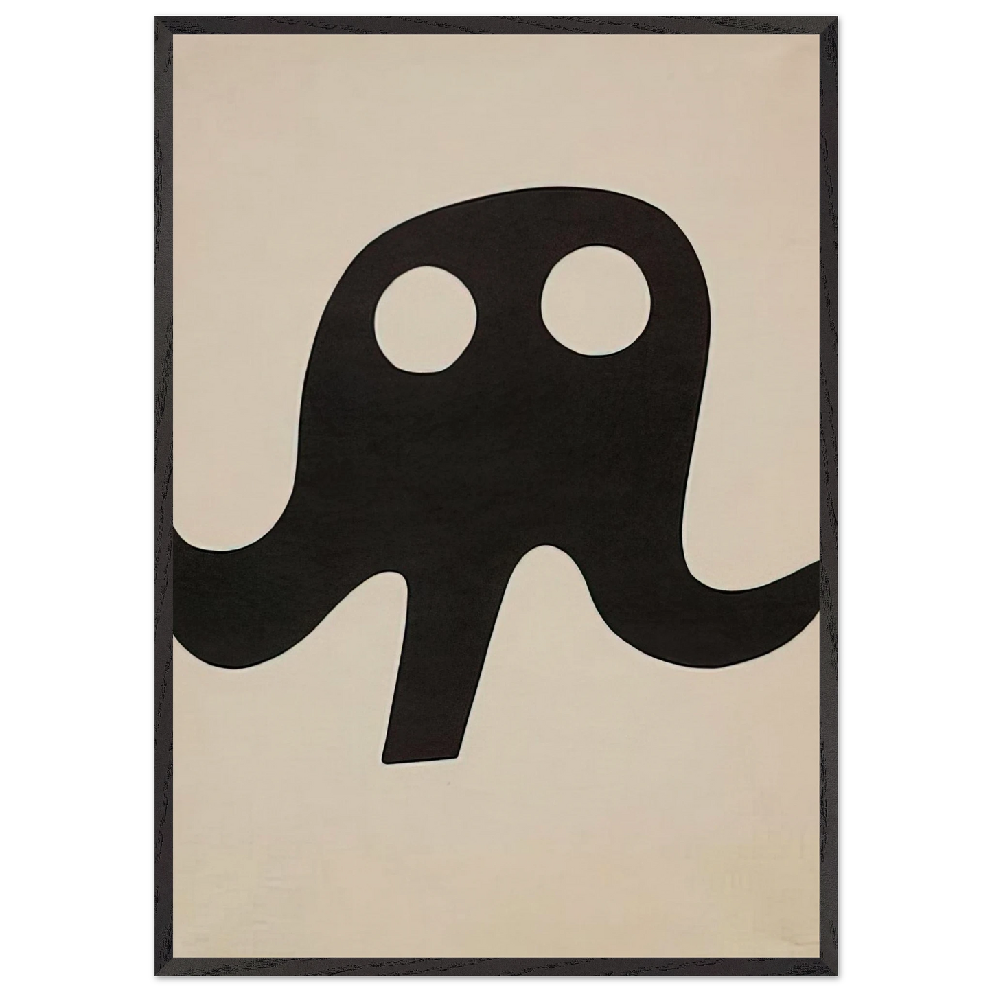 Mustache Hat - Jean Arp Framed Art Print – Black Wooden Frame - Default Title - -Framed Art Print