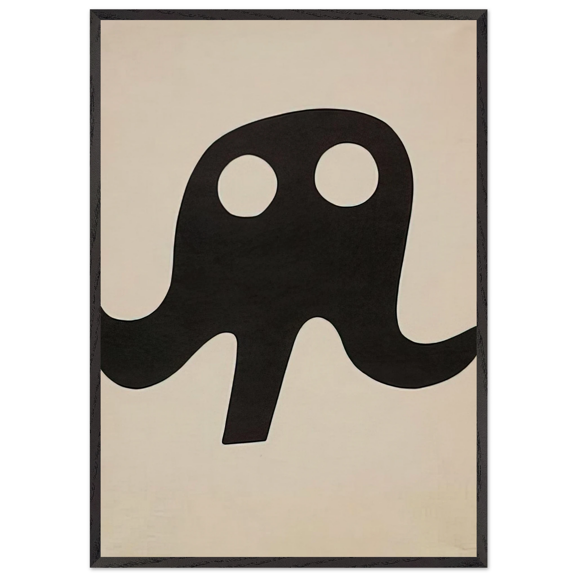 Mustache Hat - Jean Arp Framed Art Print – Black Wooden Frame - Default Title - -Framed Art Print