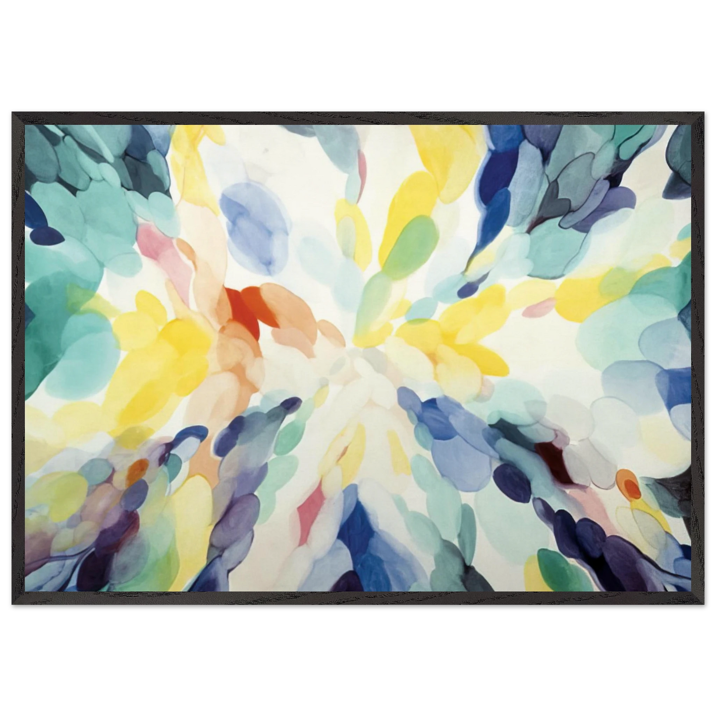 Wheel of Day - Alice Baber Framed Art Print – Black Wooden Frame - Default Title - -Framed Art Print