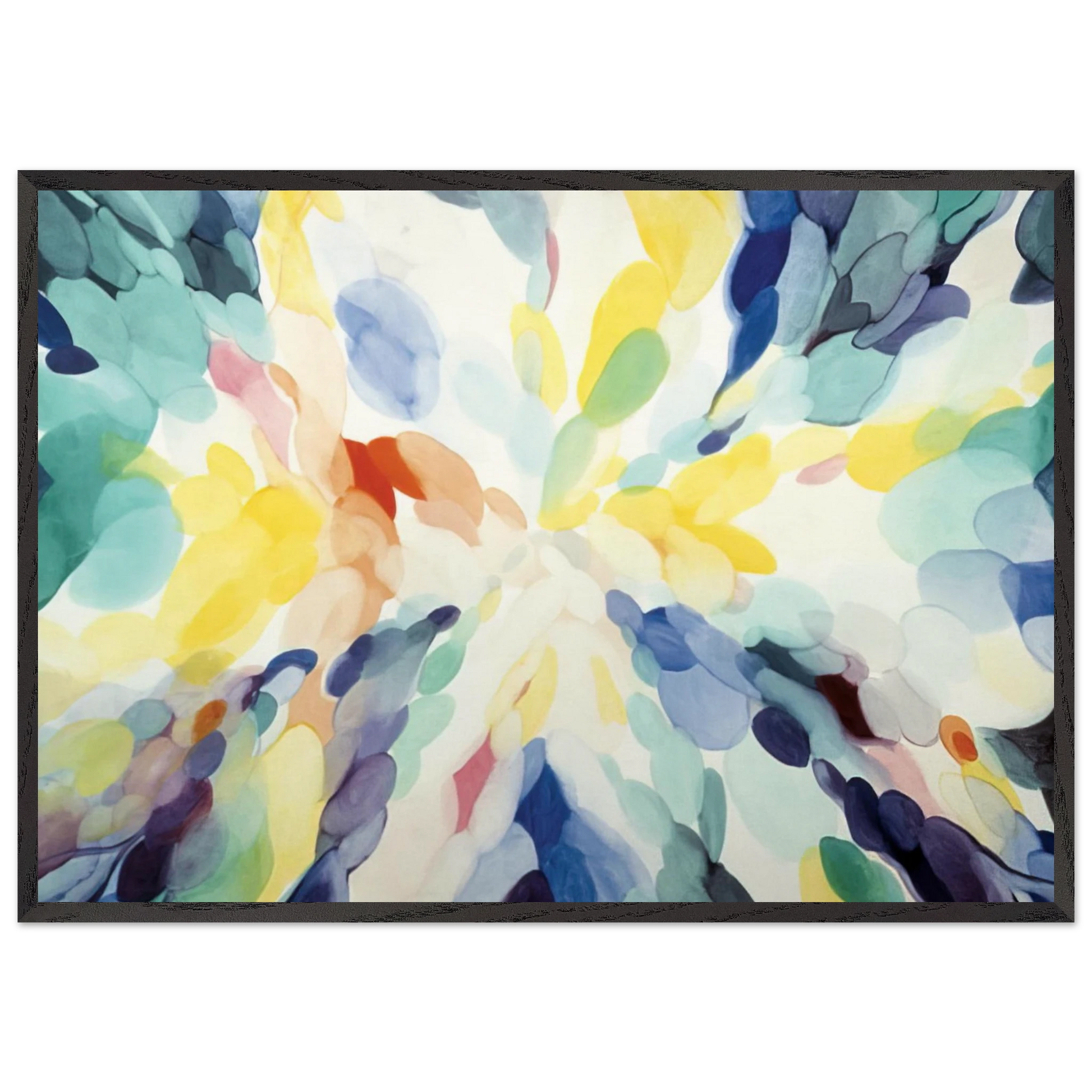 Wheel of Day - Alice Baber Framed Art Print – Black Wooden Frame - Default Title - -Framed Art Print