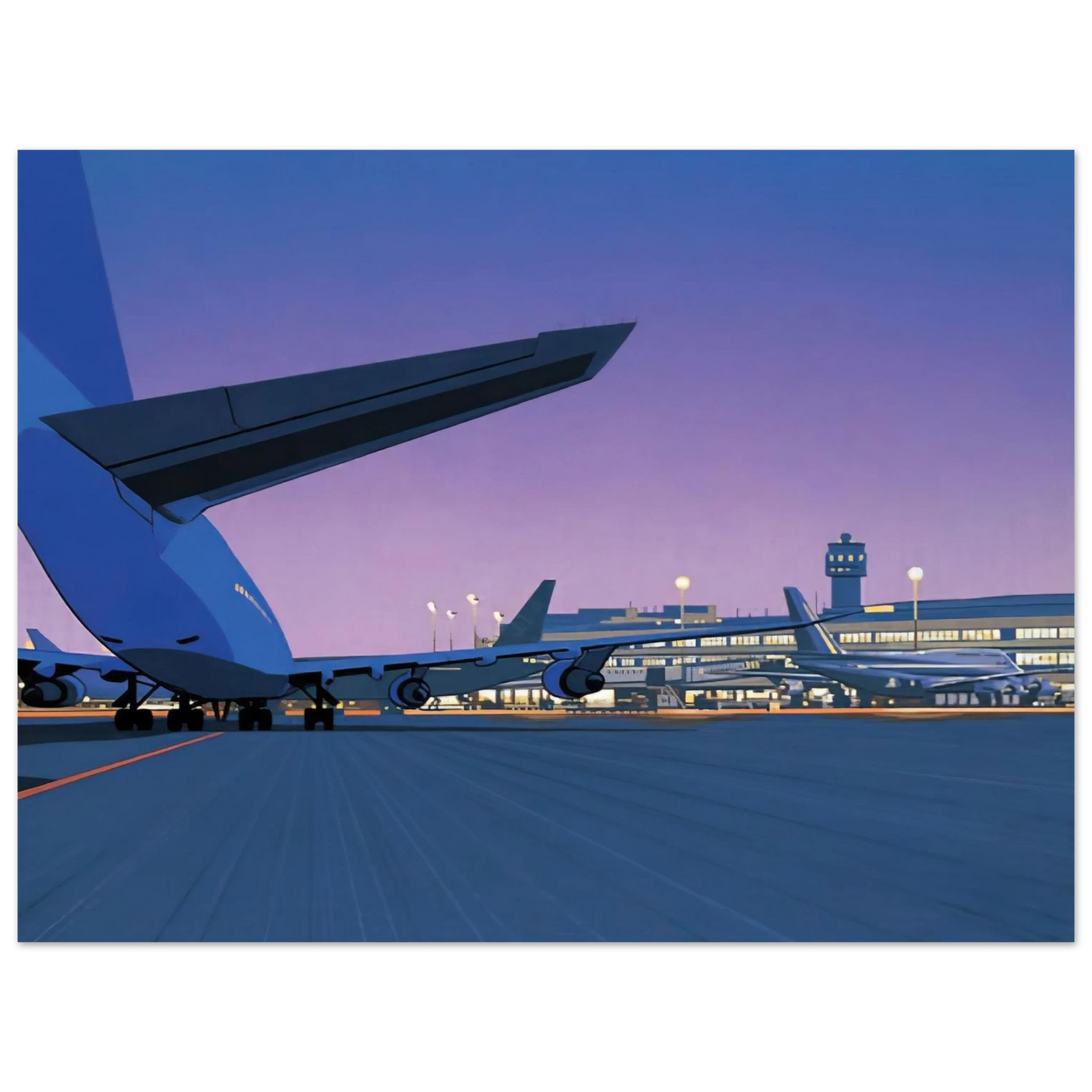 Hiroshi Nagai - Taxiway Wall Art - 21x29.7 cm / 8x12" - Fine Art Poster - -