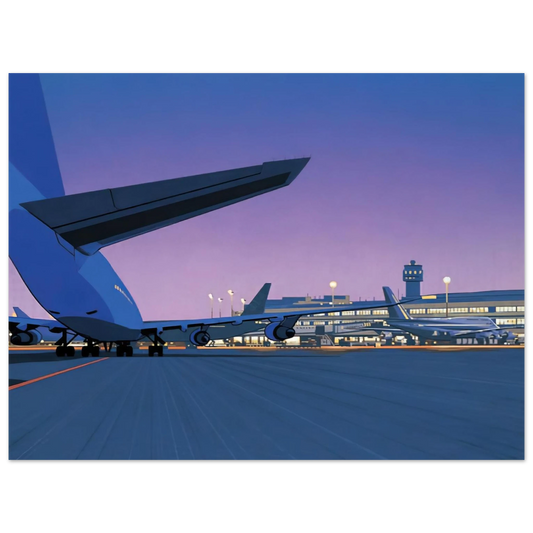 Hiroshi Nagai - Taxiway Wall Art - 21x29.7 cm / 8x12" - Fine Art Poster - -