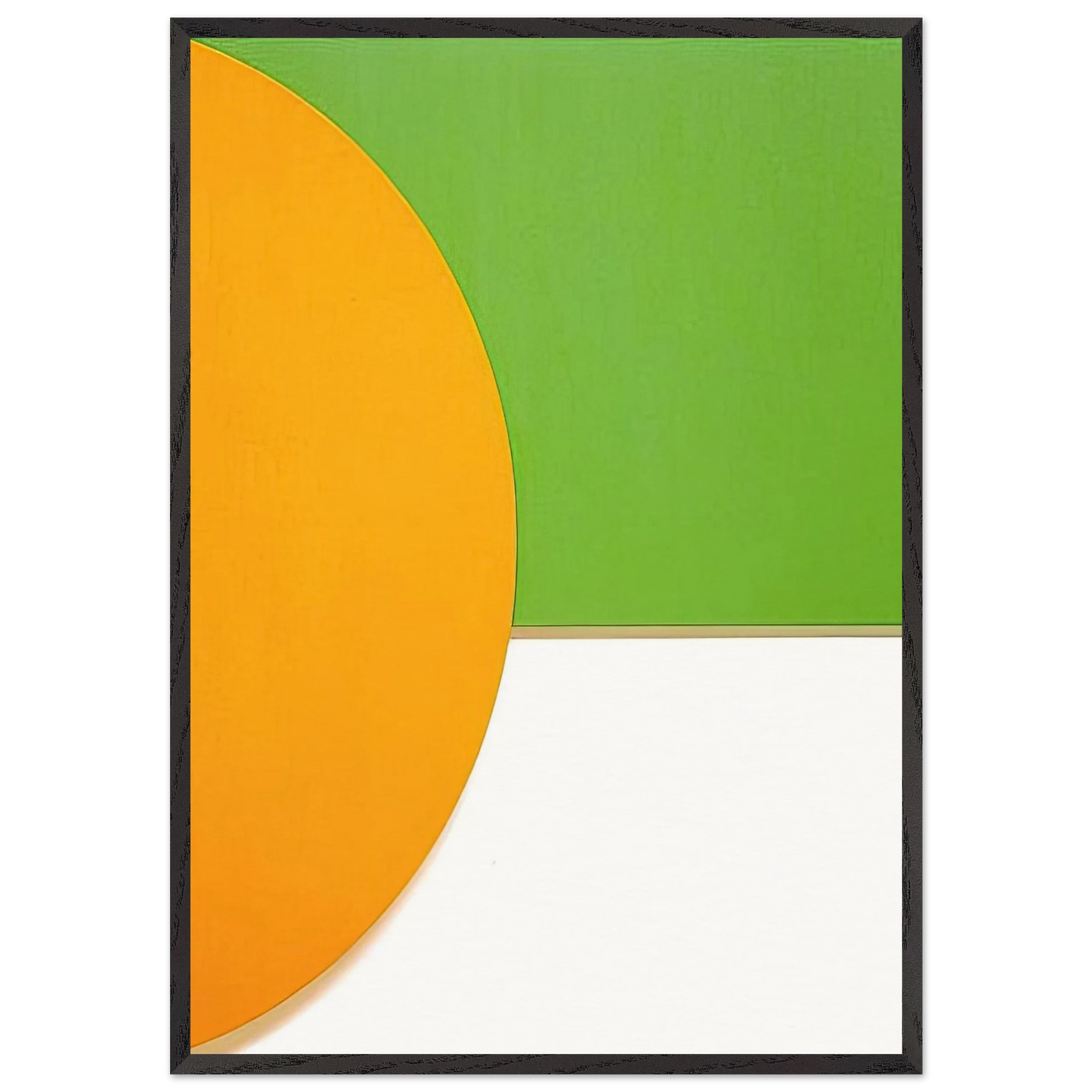 Orange Relief with Green - Ellsworth Kelly Framed Art Print – Black Wooden Frame - Default Title - -Framed Art Print