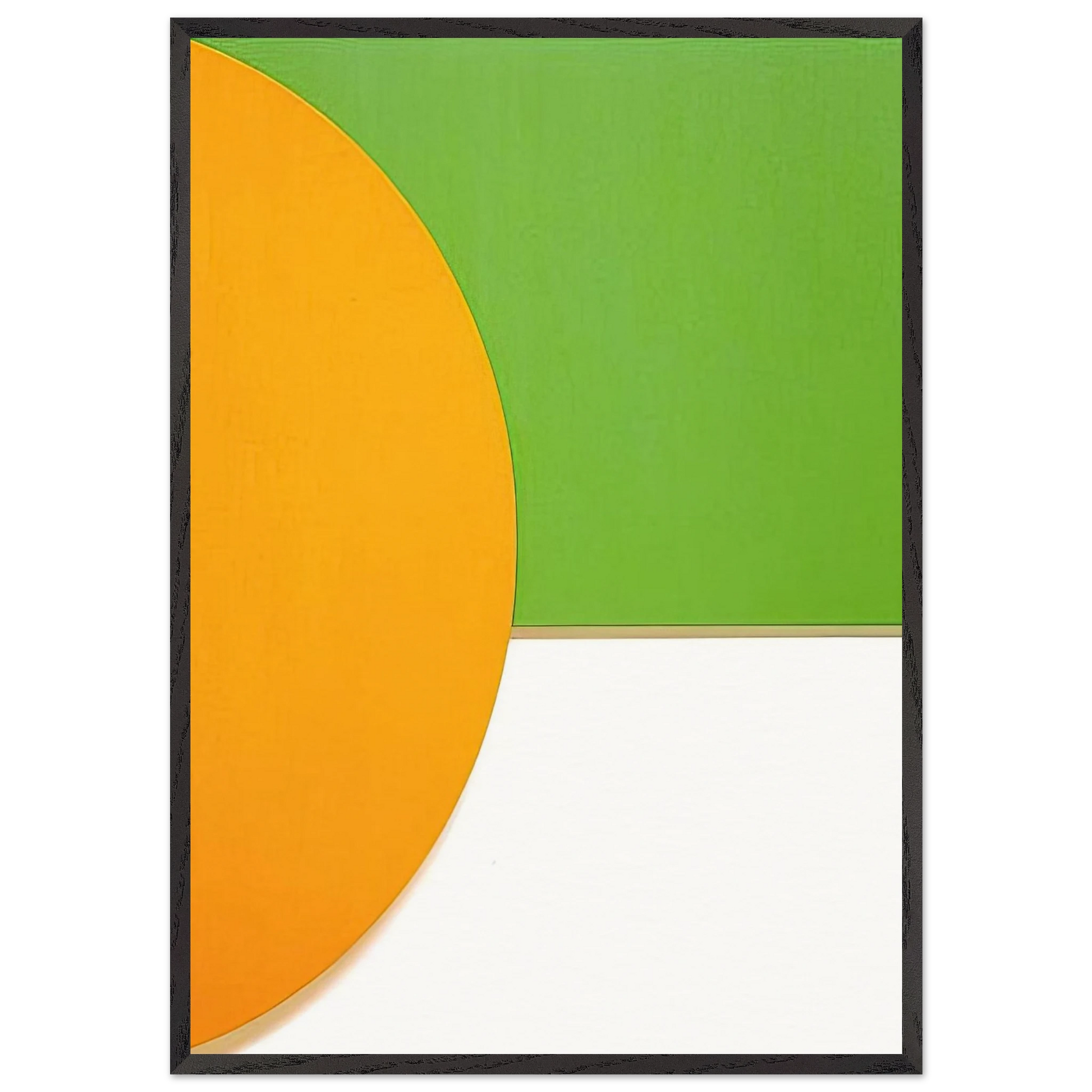 Orange Relief with Green - Ellsworth Kelly Framed Art Print – Black Wooden Frame - Default Title - -Framed Art Print