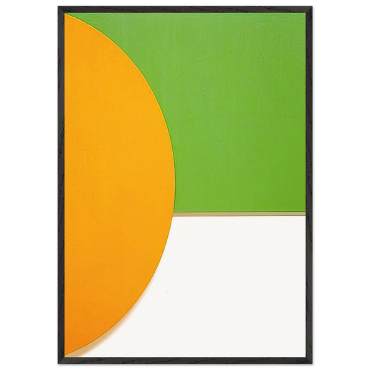 Orange Relief with Green - Ellsworth Kelly Framed Art Print – Black Wooden Frame - Default Title - -Framed Art Print