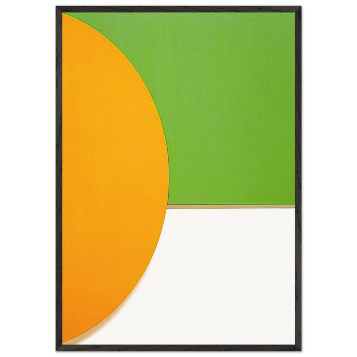 Orange Relief with Green - Ellsworth Kelly 70x100 cm / 28x40 inches Framed Art Print – Black Wooden Frame