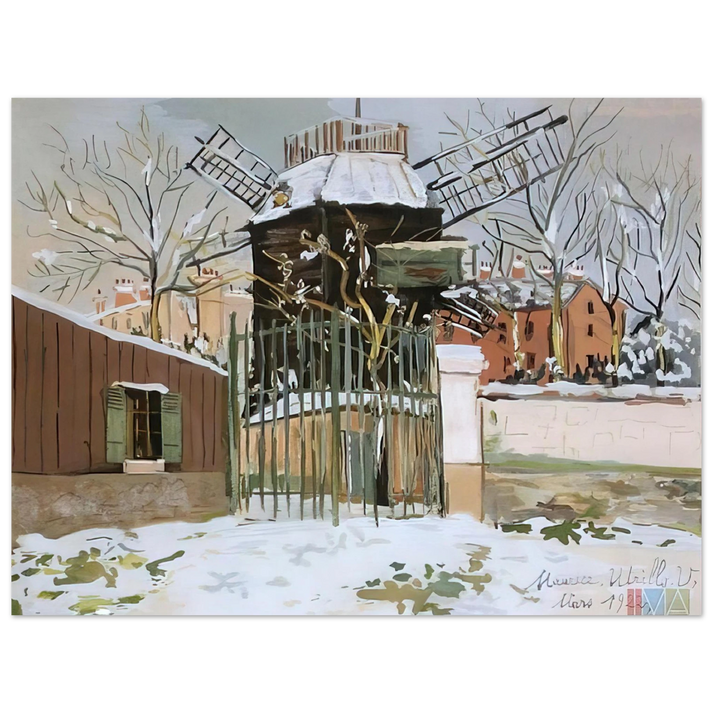 Maurice Utrillo - MOULIN DE LA GALETTE 2  75x100 cm / 30x40inches Fine Art Poster