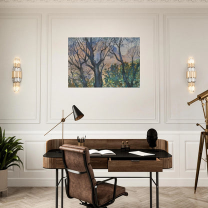 Pink Light - Post-Impressionism - Natalia Goncharova Brushed Aluminum Print - 70x100 cm / 28x40 inches | Natalia Goncharova Aluminum Print | Natalia Goncharova Prints