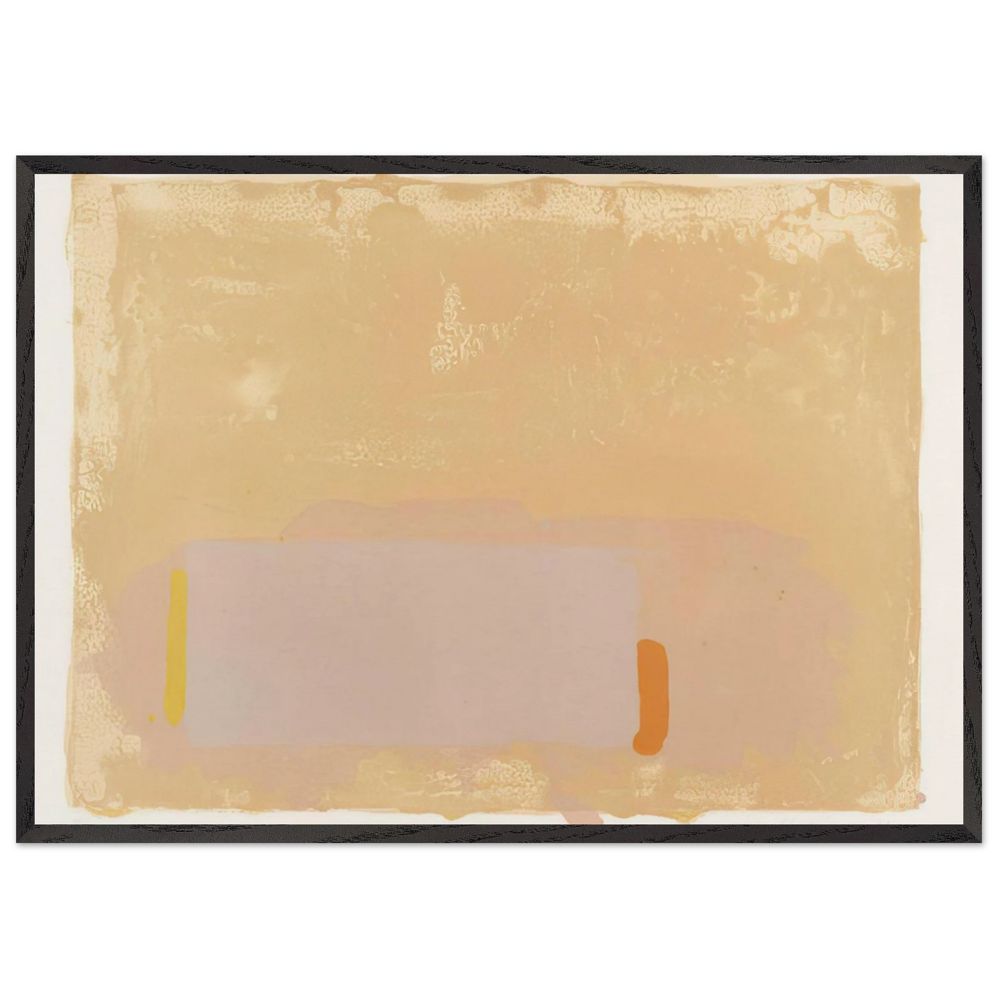 Brown-Beige-Pink - 1971 - John Hoyland Framed Art Print – Black Wooden Frame - Default Title - -Framed Art Print