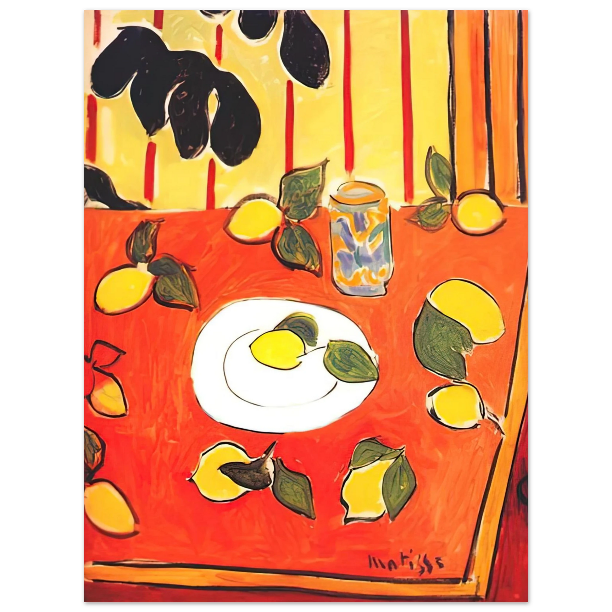 Henri Matisse - BLACK PHILODENDRON AND LEMONS 1943 Fine Art Poster - Default Title