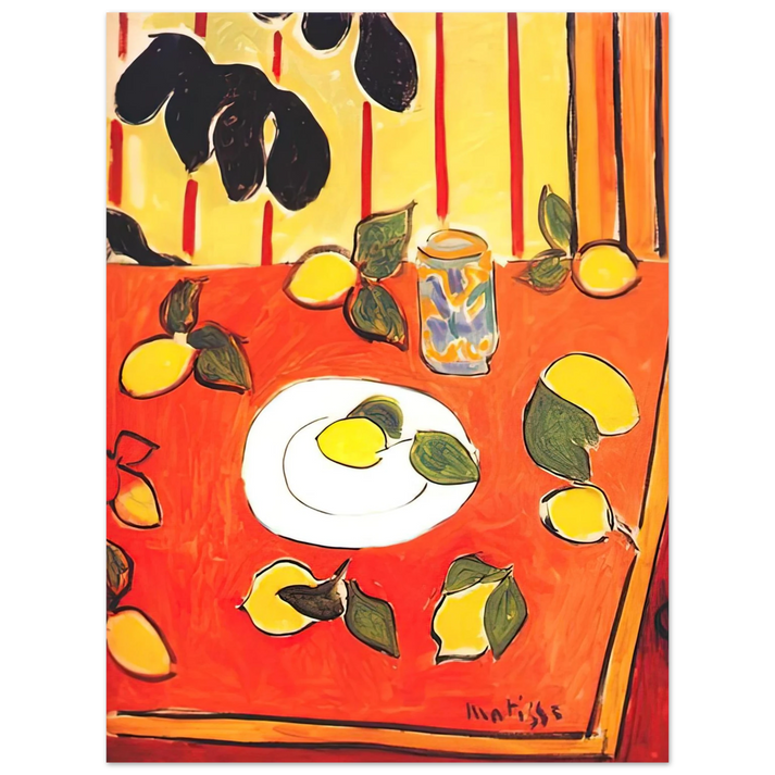 Henri Matisse - BLACK PHILODENDRON AND LEMONS 1943  75x100 cm / 30x40inches Fine Art Poster