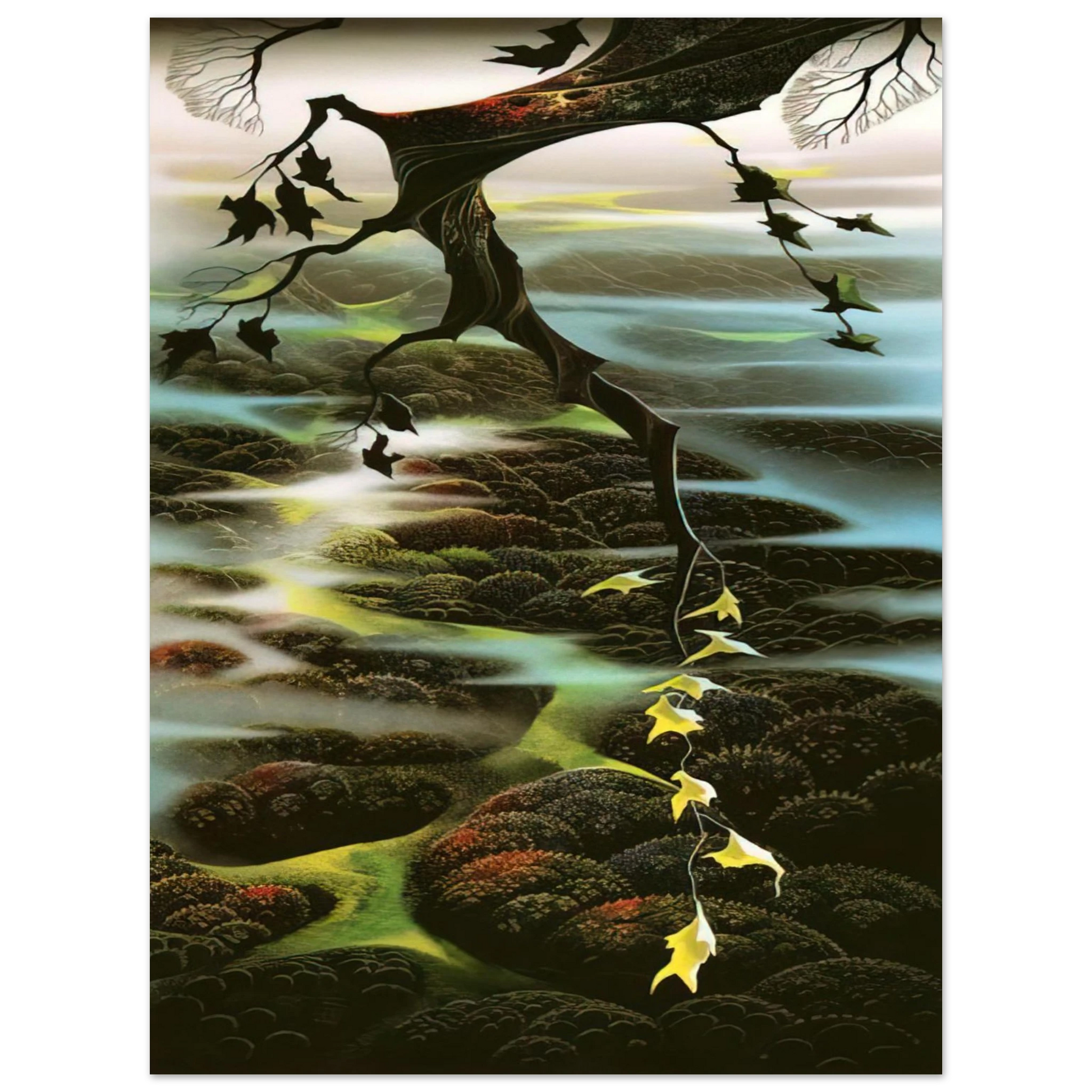 Eyvind Earle - Fog Laced Hills Fine Art Poster - Default Title