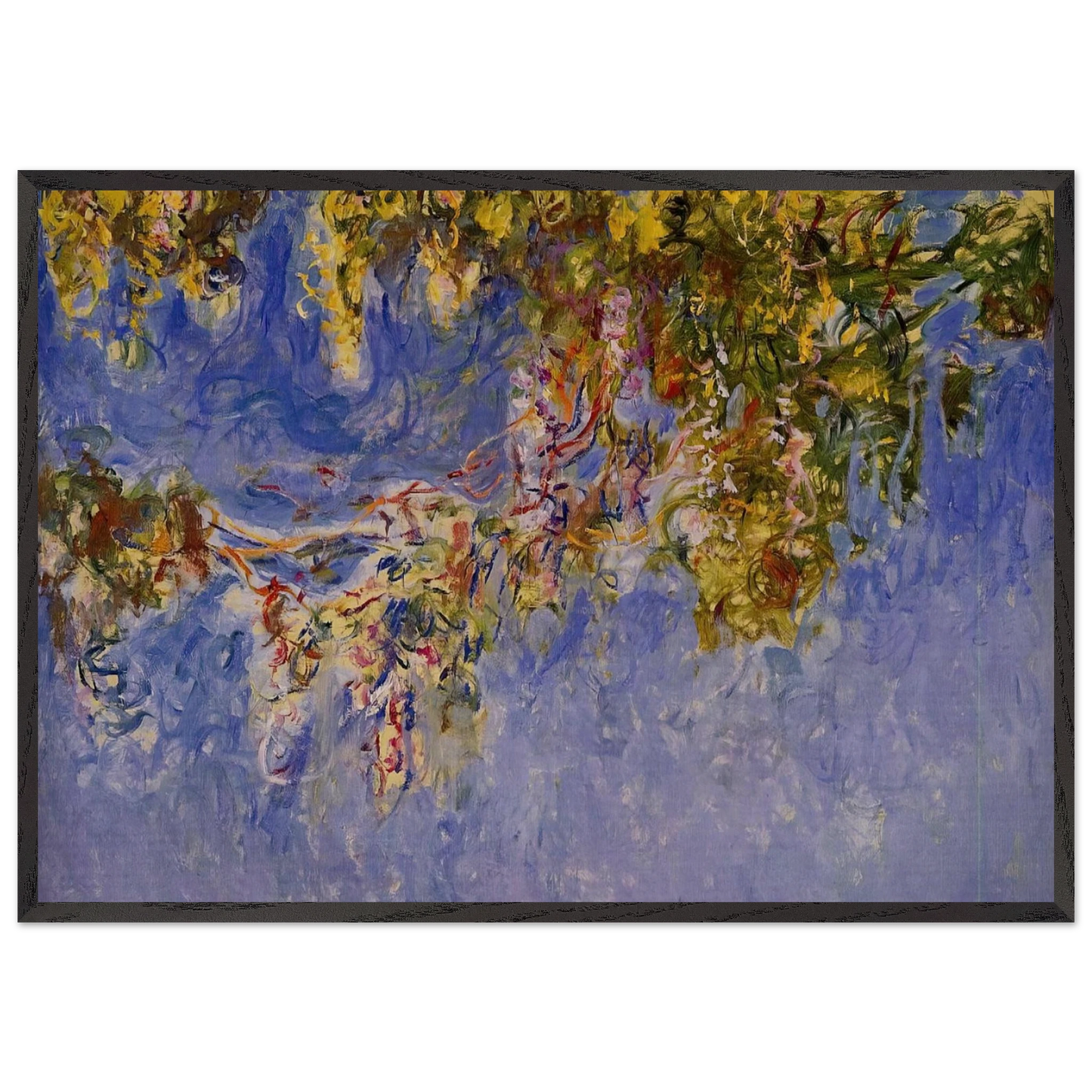Wisteria - claude monet Framed Art Print – Black Wooden Frame - Default Title - -Framed Art Print