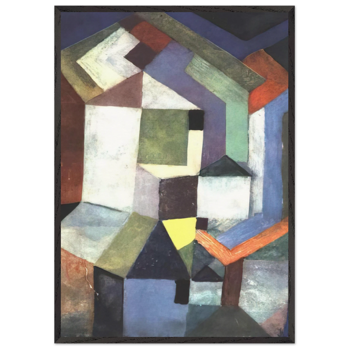 PIOUS NORTHERN LANDSCAPE 1917 - Paul Klee 70x100 cm / 28x40 inches Framed Art Print – Black Wooden Frame