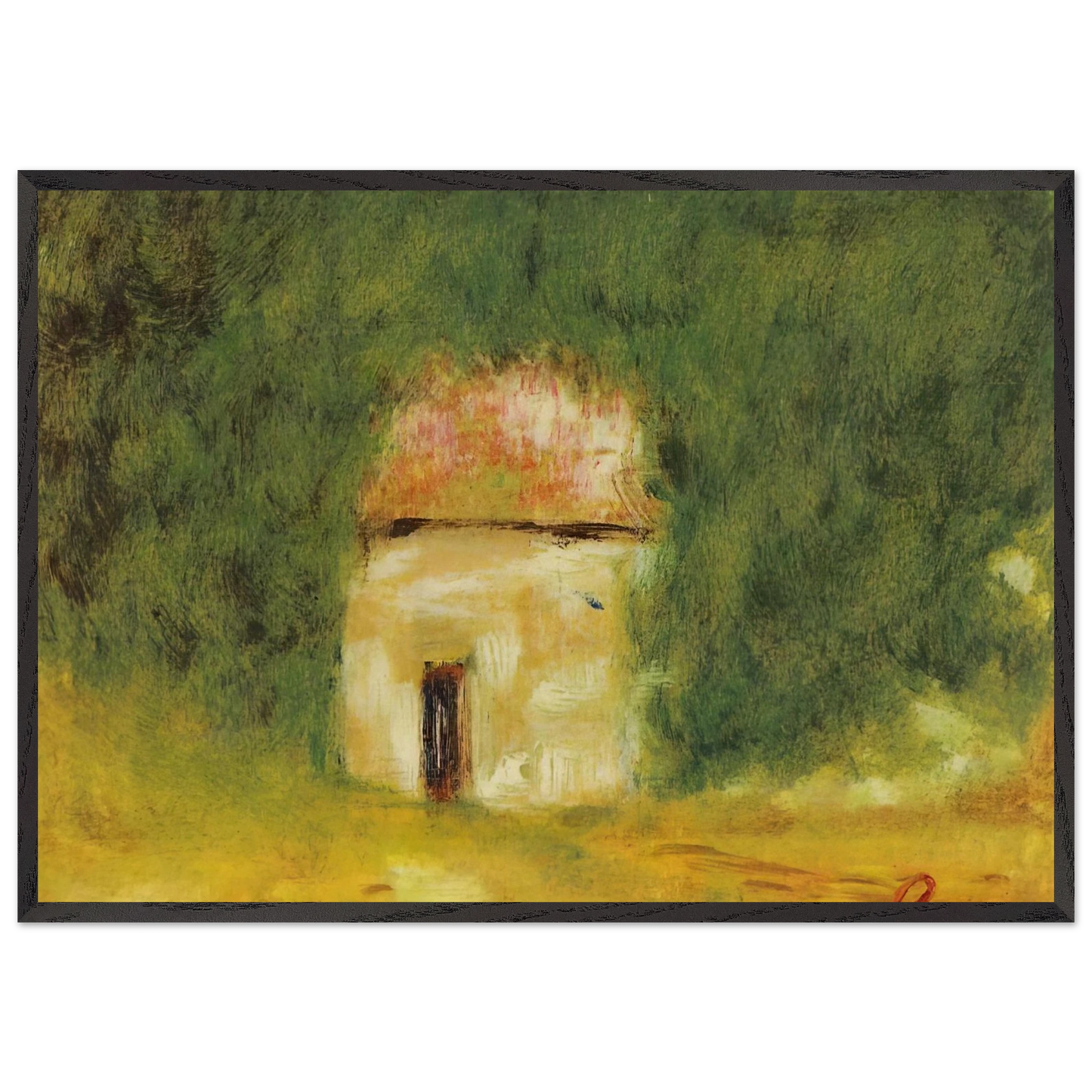 The Little House - Pierre-Auguste Renoir Framed Art Print – Black Wooden Frame - Default Title - -Framed Art Print