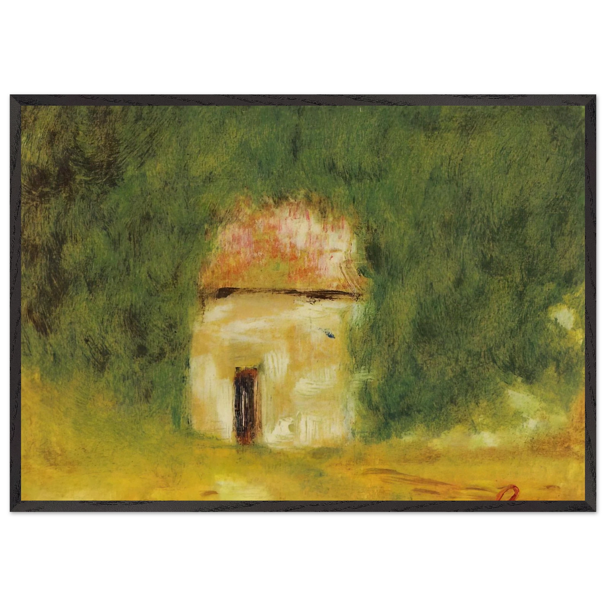 The Little House - Pierre-Auguste Renoir Framed Art Print – Black Wooden Frame - Default Title - -Framed Art Print