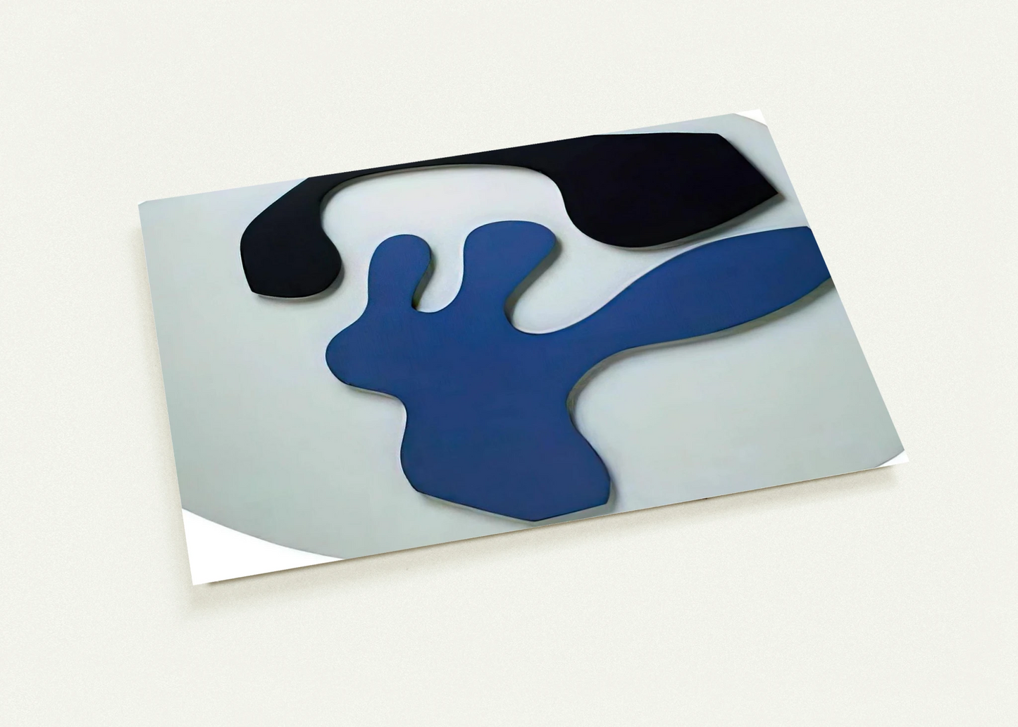 Overturned Blue Shoe With Two Heels Under a Black Vault By Jean Arp Pack of 10 Post Cards | Jean Arp Post Cards | A6 (10.5 x 14.8 cm) - 4.1 x 5.8 inches