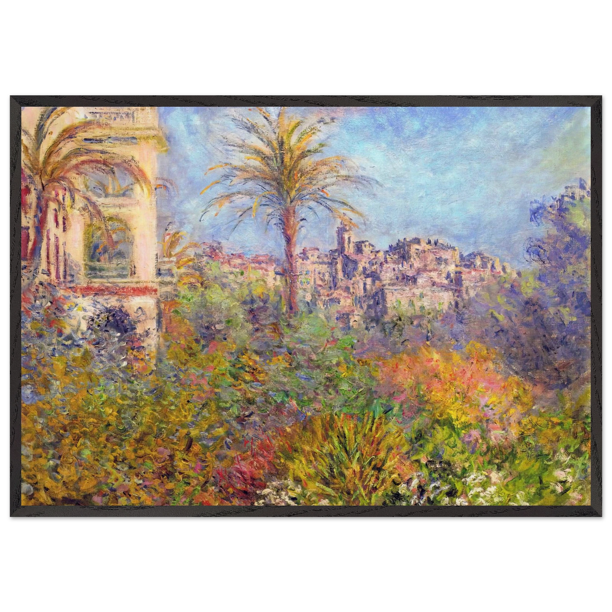 Villas at Bordighera 03 - claude monet Framed Art Print – Black Wooden Frame - Default Title - -Framed Art Print