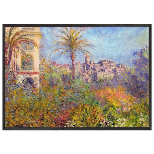 Villas at Bordighera 03 - claude monet Framed Art Print – Black Wooden Frame - Default Title - -Framed Art Print