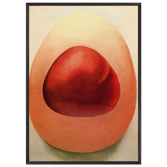 Red and Pink Rocks - Georgia OKeeffe 70x100 cm / 28x40 inches Framed Art Print – Black Wooden Frame