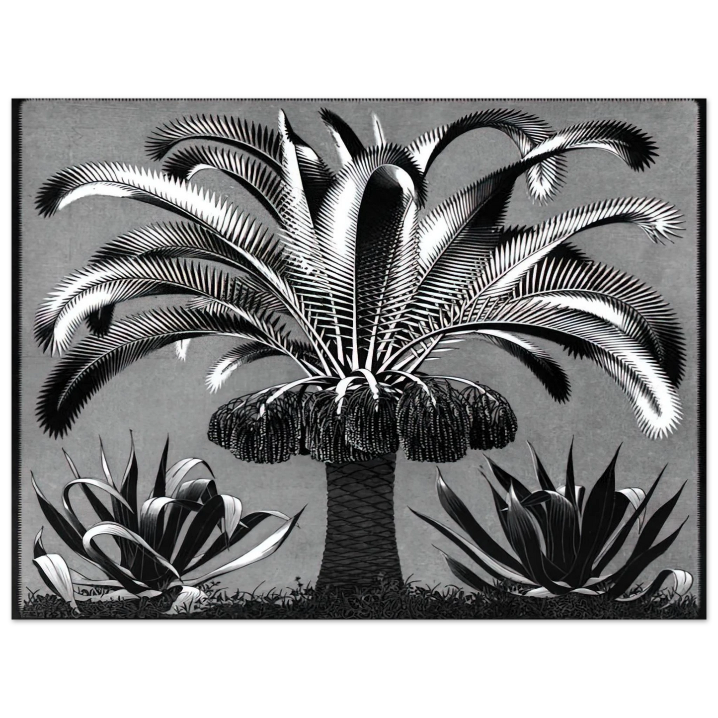 MC Escher - PALM Wall Art - 21x29.7 cm / 8x12" - Fine Art Poster - -