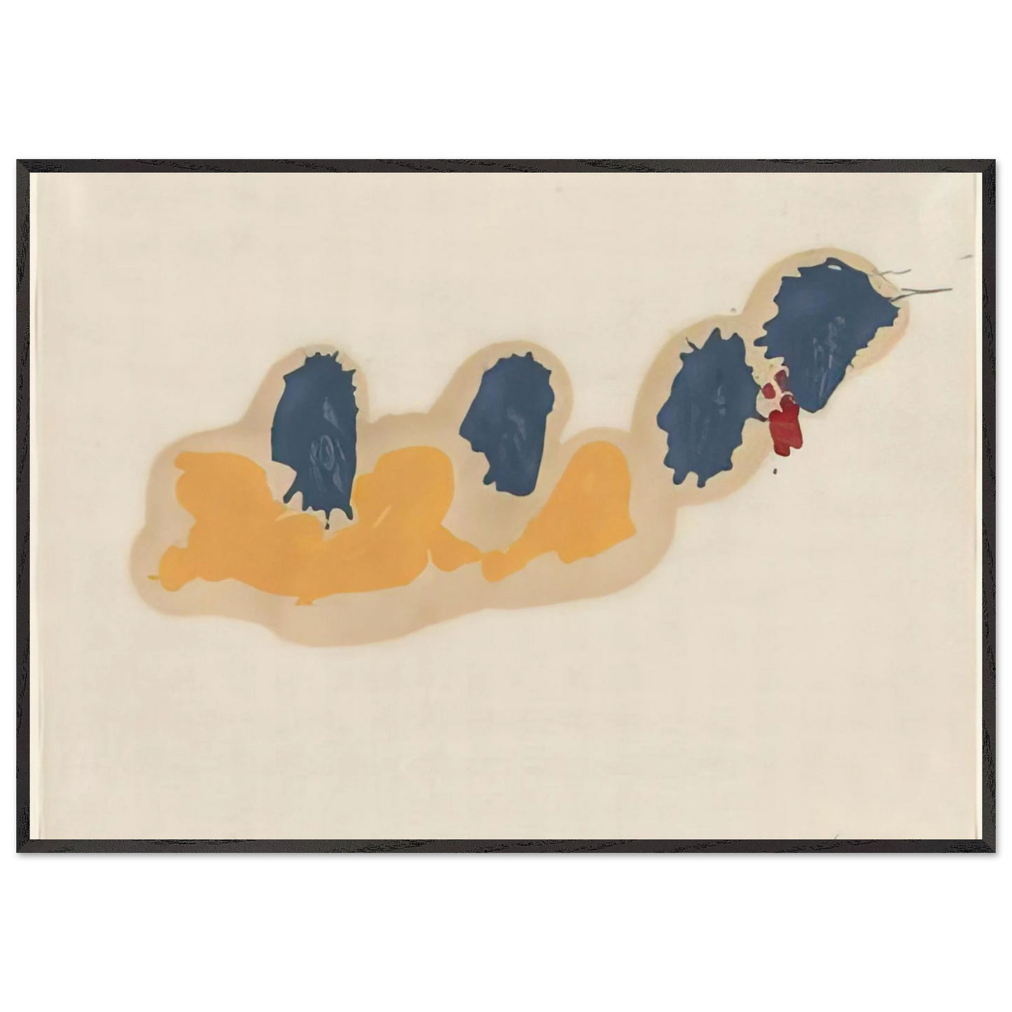 Helen Frankenthaler - April IV - 1960 Wall art - 40x50 cm / 16x20 inches - Premium Wooden Framed Poster With Fine Art Paper - White frame