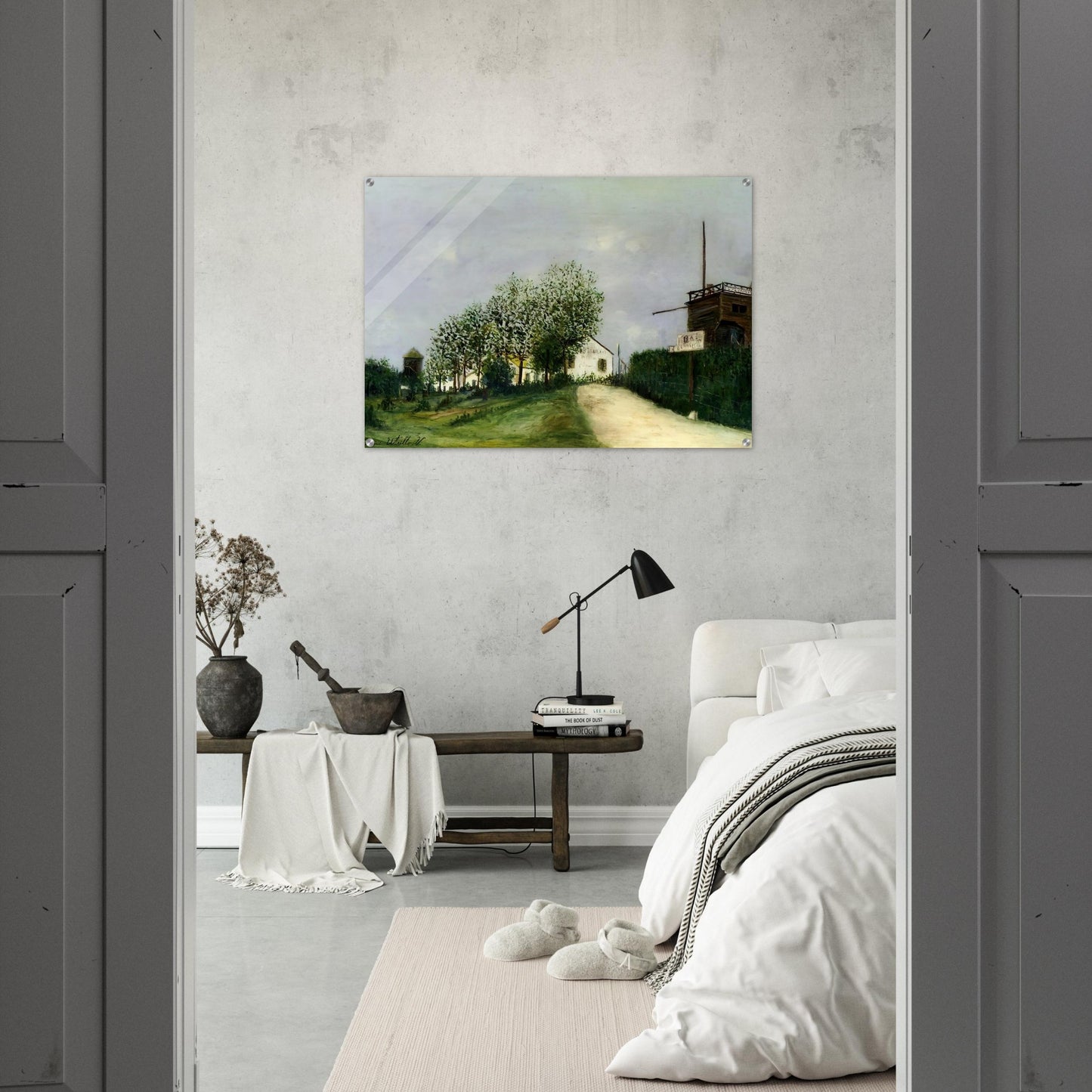 MOULIN IN SANNOIS - Maurice Utrillo Acrylic Print - 70x100 cm / 28x40″ inches | Maurice Utrillo Wall Art | Maurice Utrillo Prints