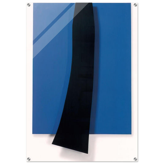 Black over Blue - Ellsworth Kelly Acrylic Print - 70x100 cm / 28x40″ inches