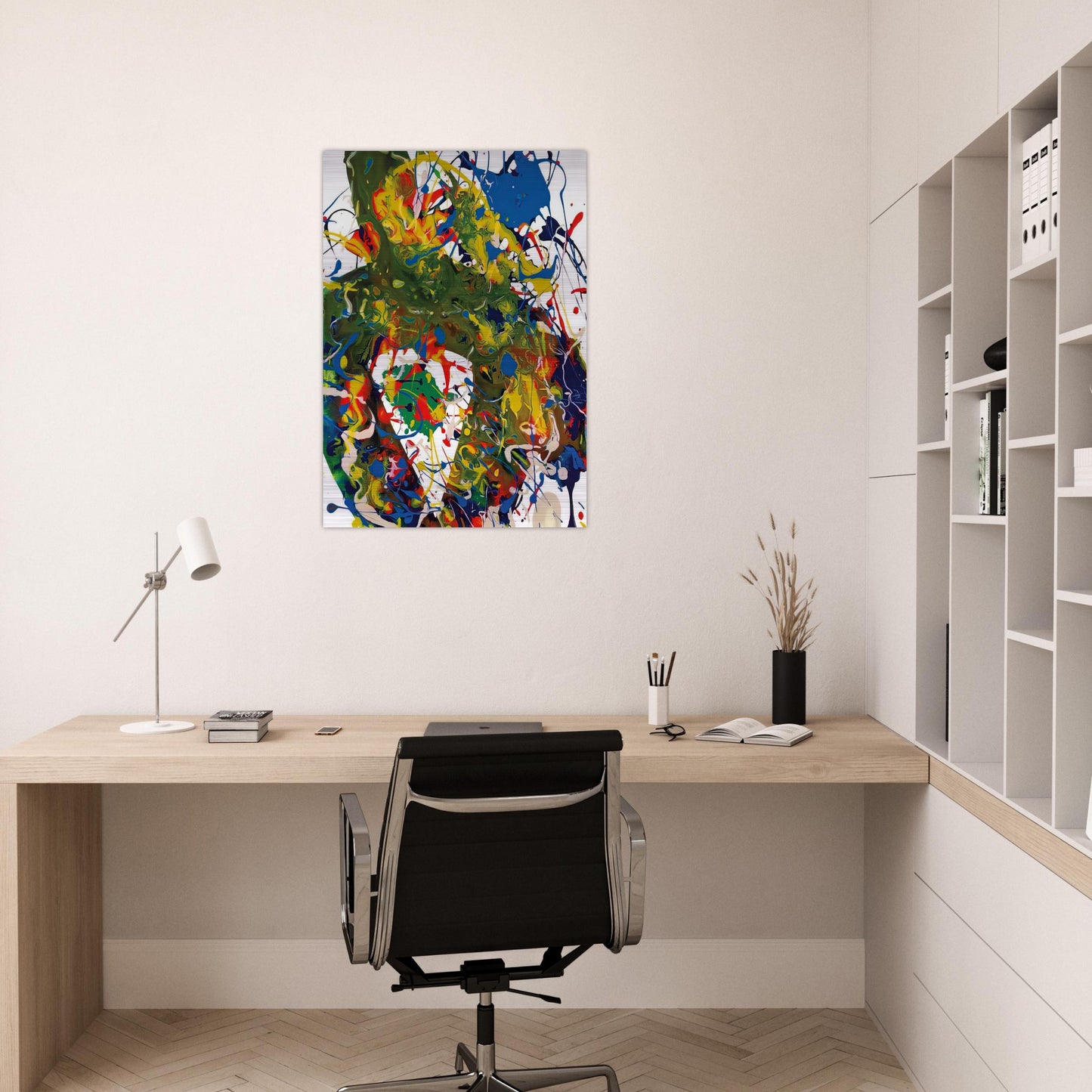 Untitled  SFP94-65  SFF 1739  - Sam Francis Brushed Aluminum Print - 70x100 cm / 28x40 inches | Sam Francis Aluminum Print | Sam Francis Prints