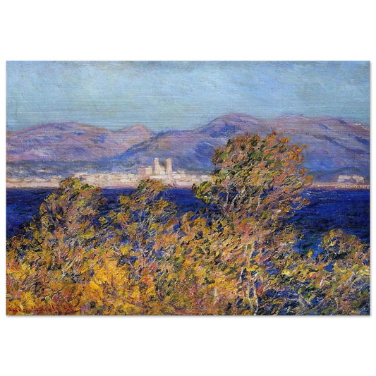 Antibes Seen from the Cape, Mistral Wind - claude monet Brushed Aluminum Print - 70x100 cm / 28x40 inches | claude monet Aluminum Print | claude monet Prints
