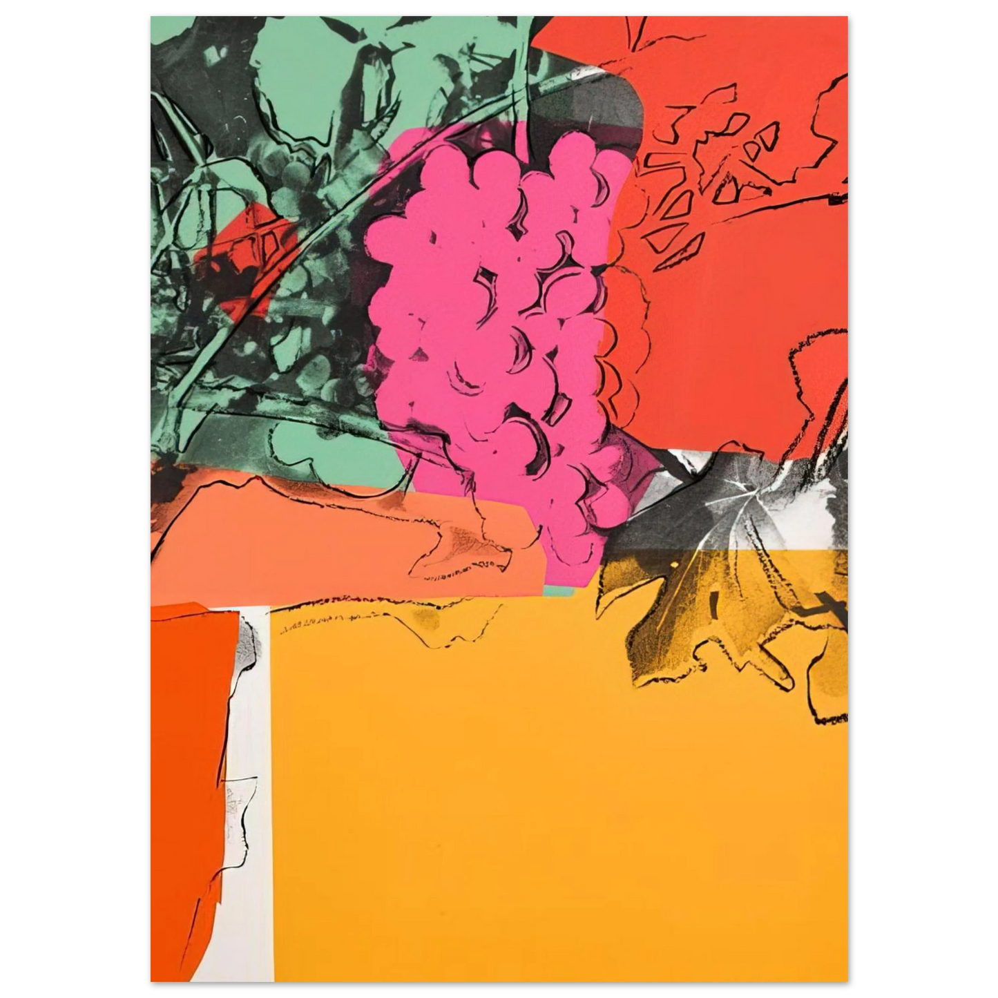 Andy Warhol - Grapes #1 Fine Art Poster - 40x60 cm / 16x24 inches