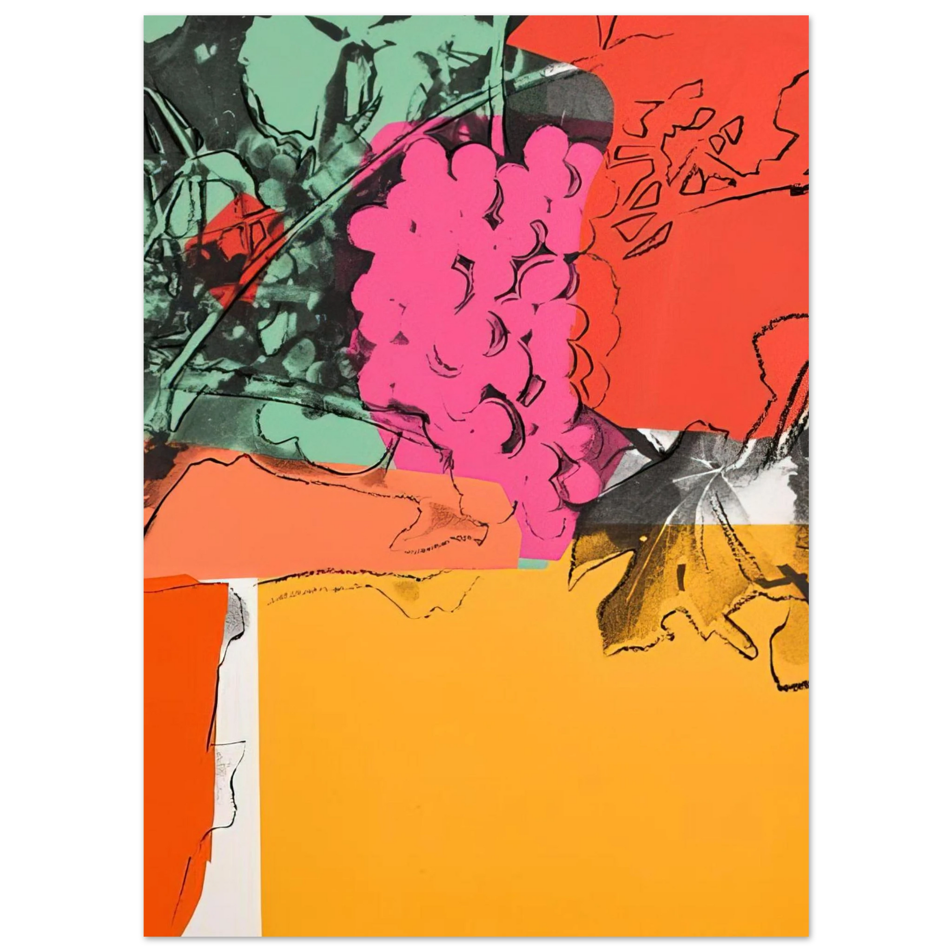 Andy Warhol - Grapes #1 Fine Art Poster - 40x60 cm / 16x24 inches