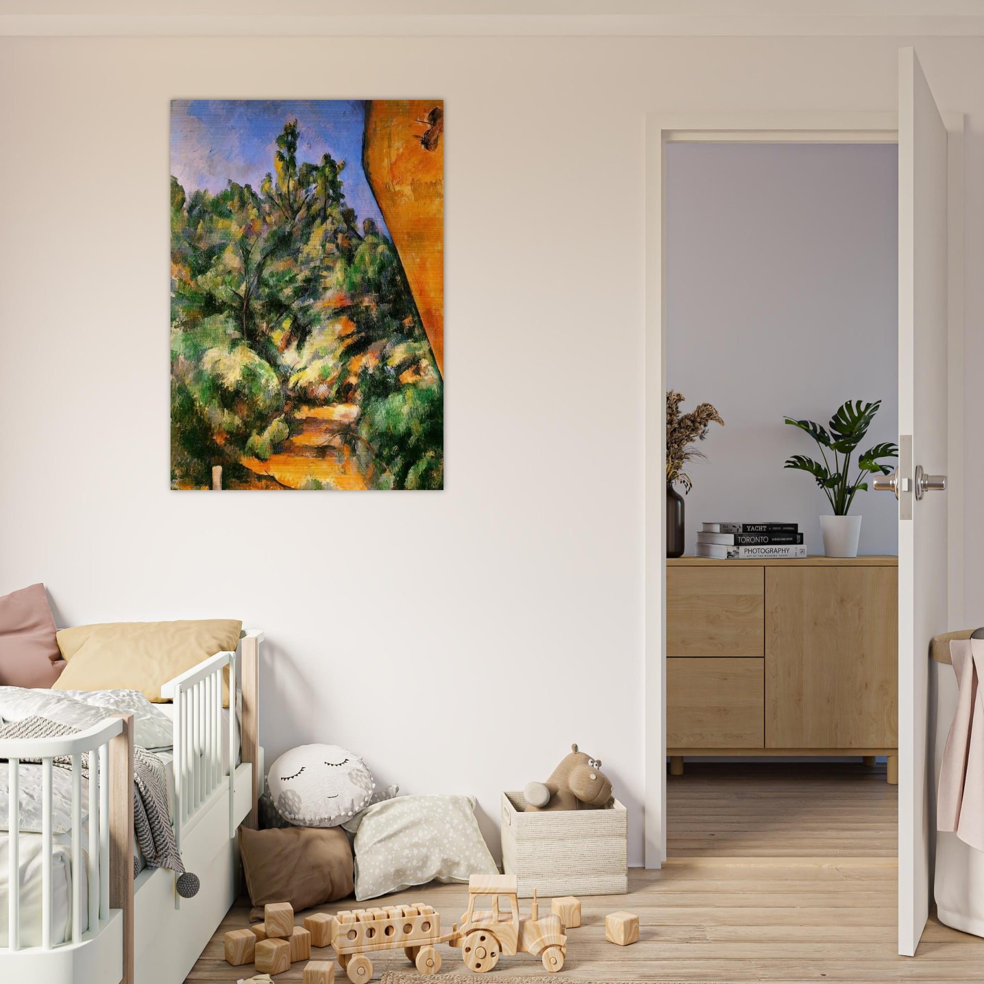 Bibemus. The Red Rock - Paul Cézanne Brushed Aluminum Print - 70x100 cm / 28x40 inches | Paul Cézanne Aluminum Print | Paul Cézanne Prints