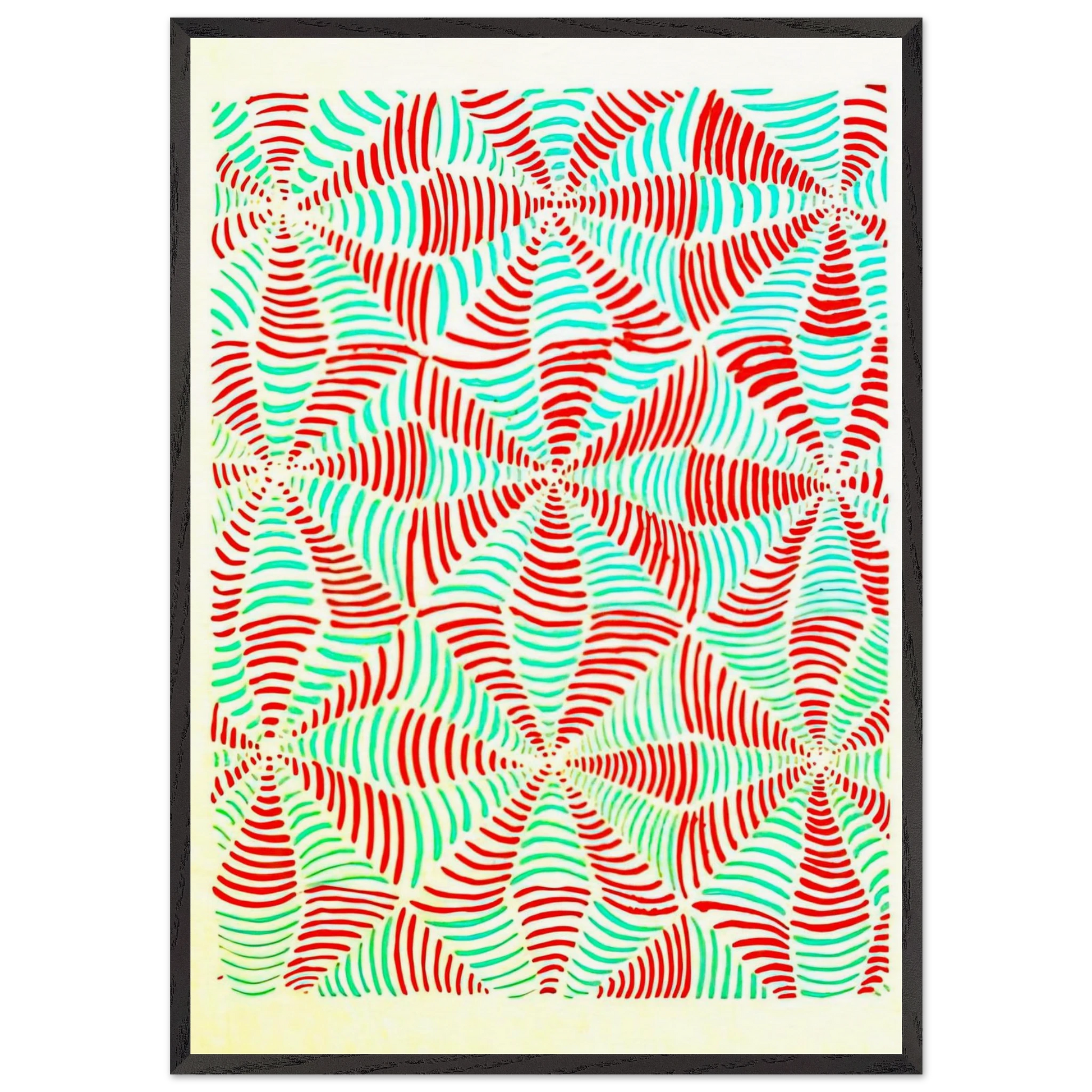 COMPOSITION 16 - Sonia Delaunay Framed Art Print – Black Wooden Frame - Default Title - -Framed Art Print