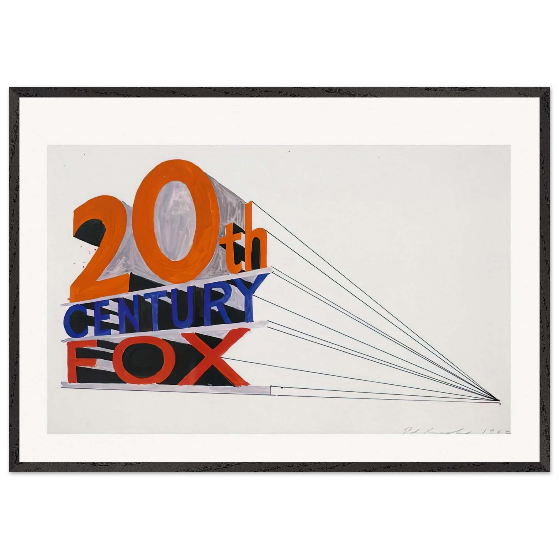 TRADEMARK 4 1962 - Edward Ruscha Framed Art Print – Black Wooden Frame - Default Title - -Framed Art Print