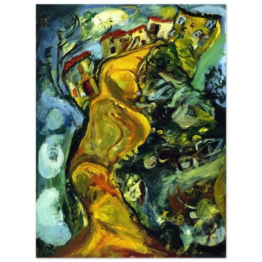 Chaim Soutine - STREET AT CAGNES 1923 Fine Art Poster - Default Title