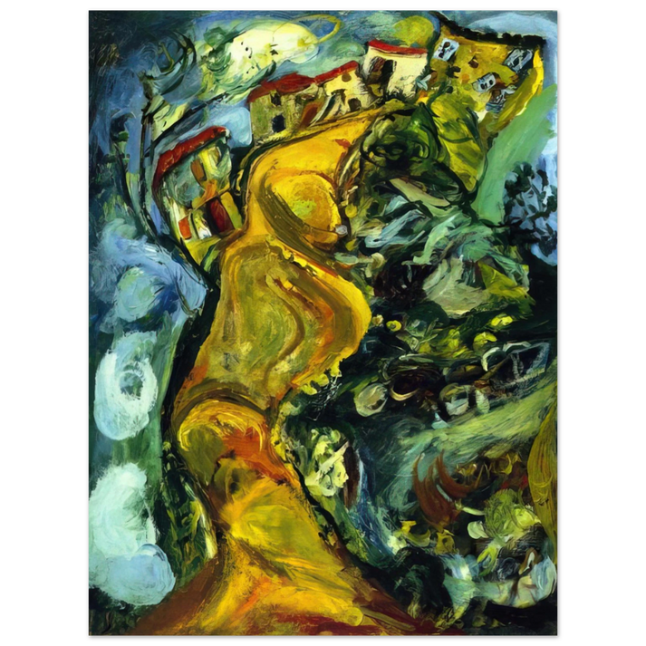 Chaim Soutine - STREET AT CAGNES 1923  75x100 cm / 30x40inches Fine Art Poster