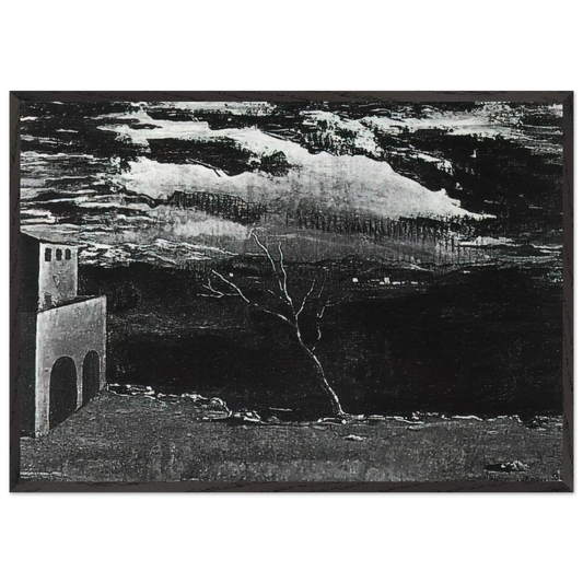 LANDSCAPE NEAR AMPURDAN - Salvador Dali Framed Art Print – Black Wooden Frame - Default Title - -Framed Art Print