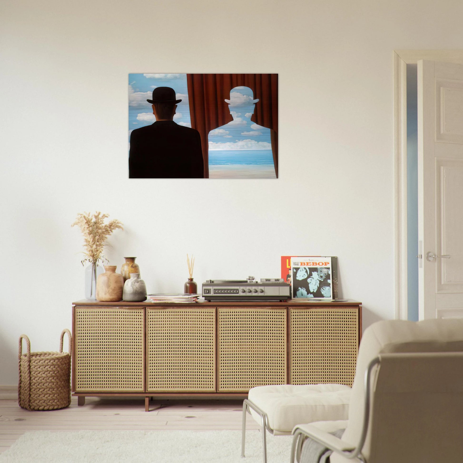 DECALCOMANIA 1966 - Rene Magritte Brushed Aluminum Print - 70x100 cm / 28x40 inches | Rene Magritte Aluminum Print | Rene Magritte Prints